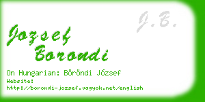 jozsef borondi business card